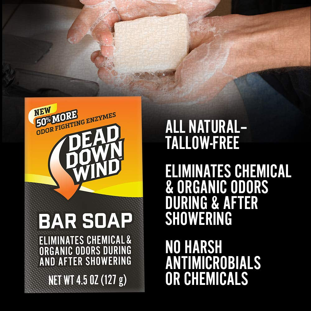 Bar Soap | 4.5 Oz Bar | Odor Eliminator, Hunting Accessories | Scent Blocker Body Soap for Hunting | All Natural Hunting Soap Body Wash with Odor Fighting Enzymes (1200N)