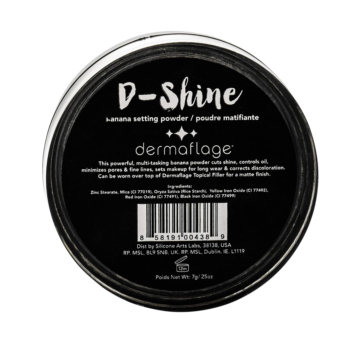 D-Shine Banana Powder - Pore Minimizing Powder Setting Makeup, Anti-Shine, Makeup Translucent Setting Powder, Face Makeup 7G/.24Oz