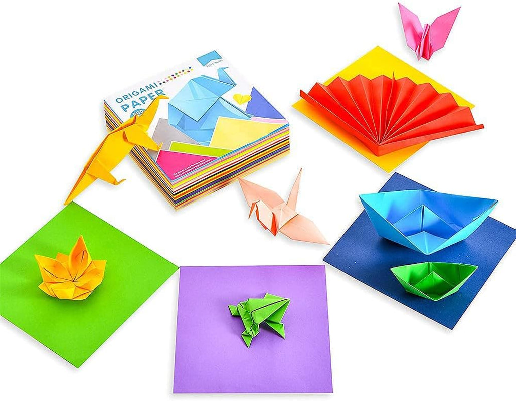 Origami Paper 500 Sheets 20 Colors Double Sided Colors 6Inch Square Sheet for Kids [Thick Quality]