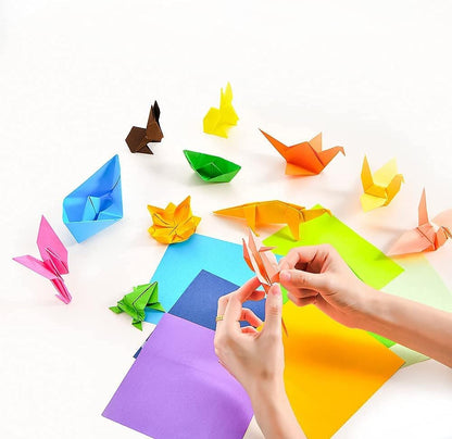 Origami Paper 500 Sheets 20 Colors Double Sided Colors 6Inch Square Sheet for Kids [Thick Quality]